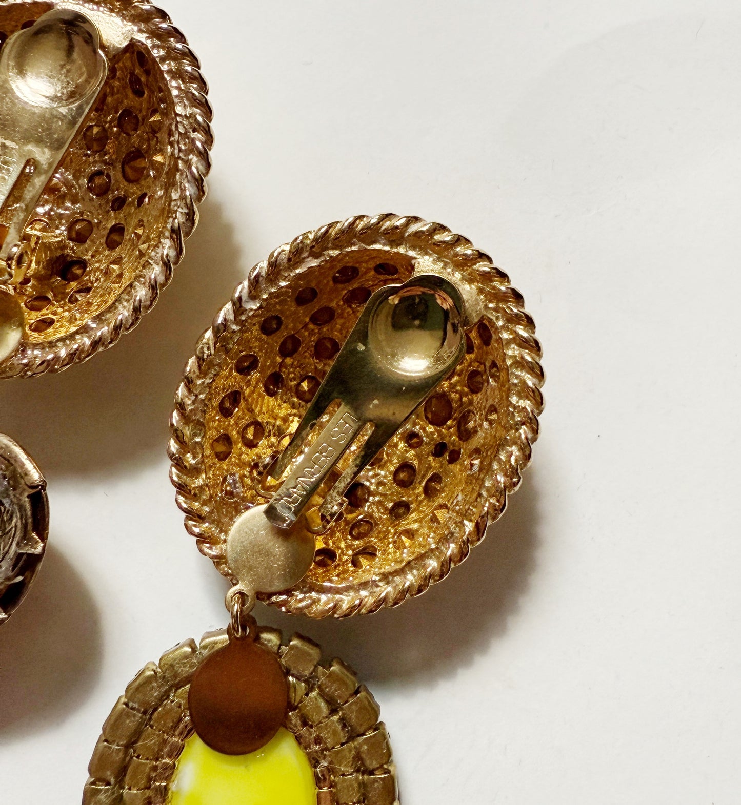 Cameo disco Clip On earrings