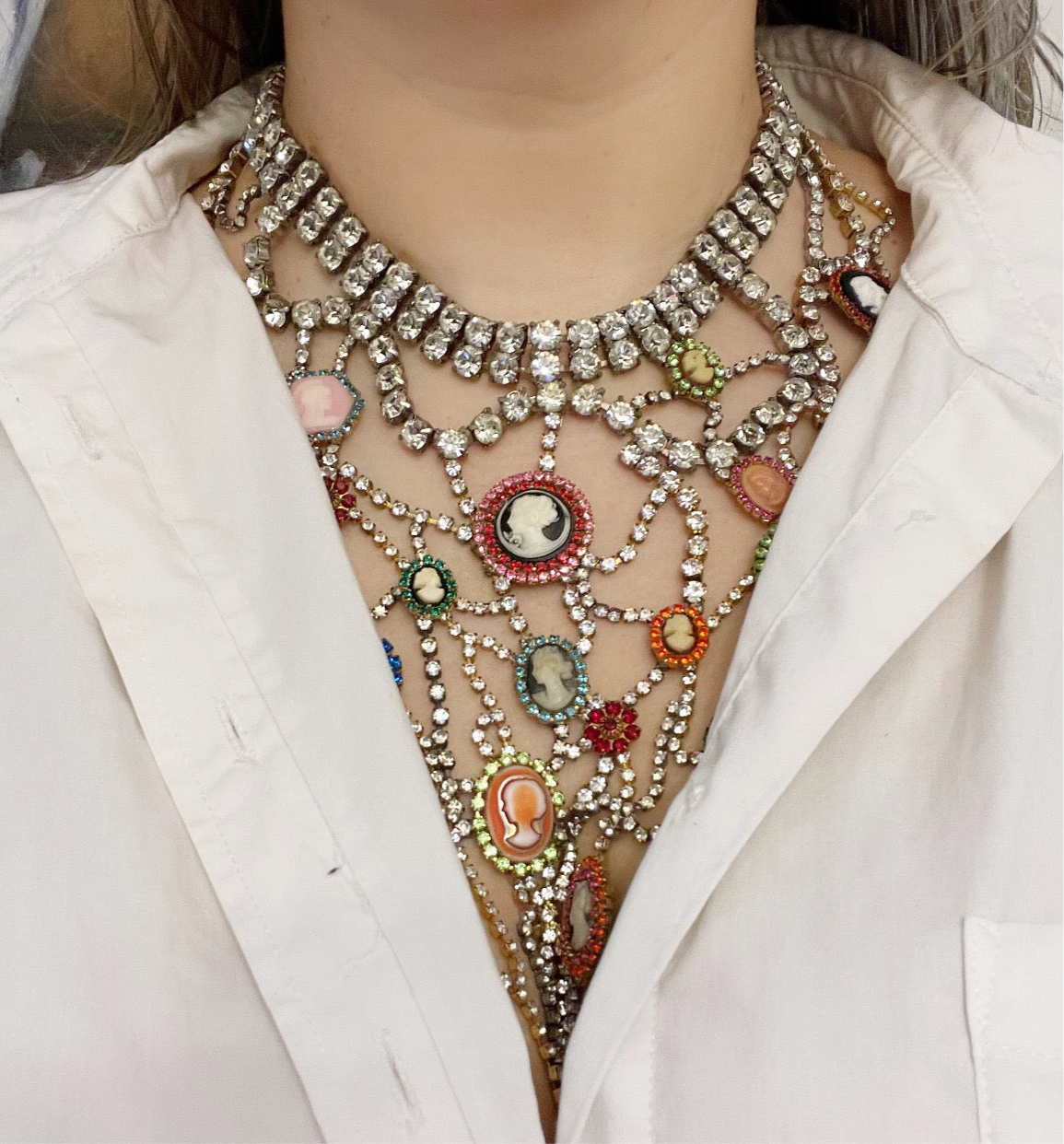 Colossal cameo necklace