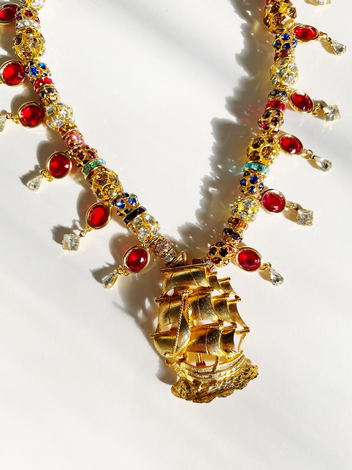 Pirates landing rhinestone necklace