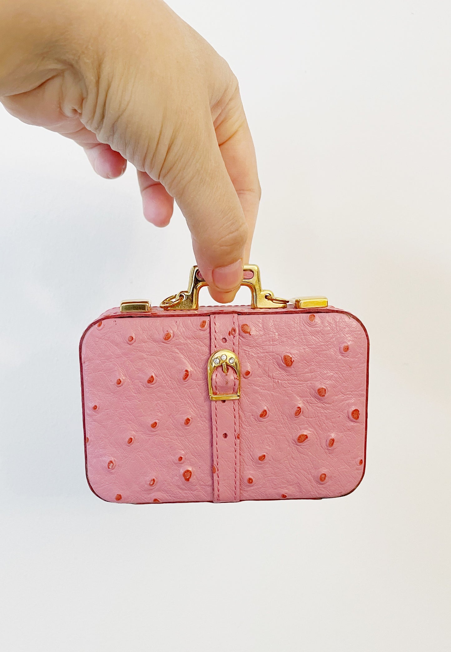 Miniature Marvels tiny pink leather compact purse