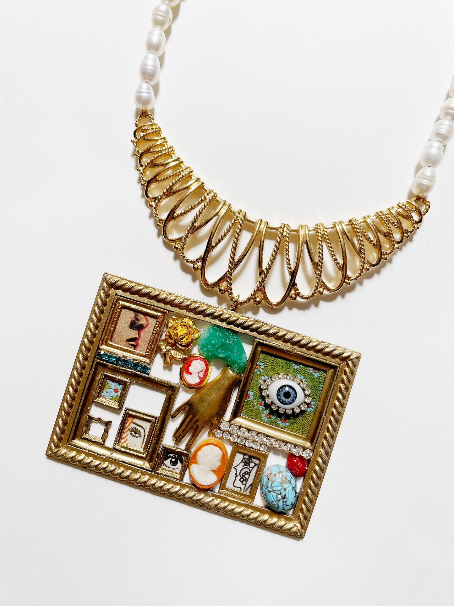 Miniature Marvels gallery wall necklace