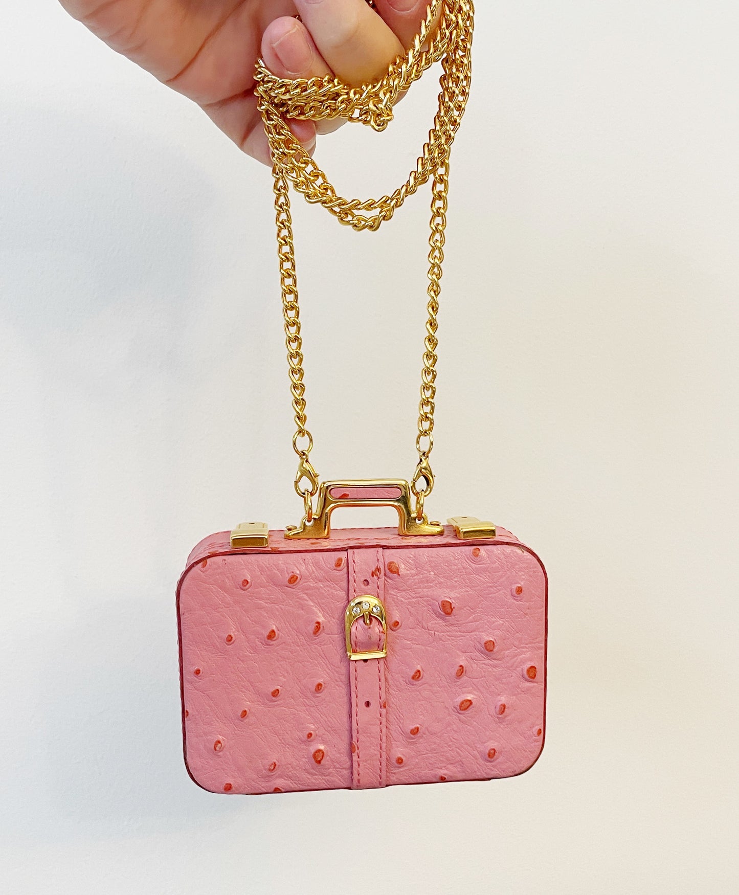 Miniature Marvels tiny pink leather compact purse