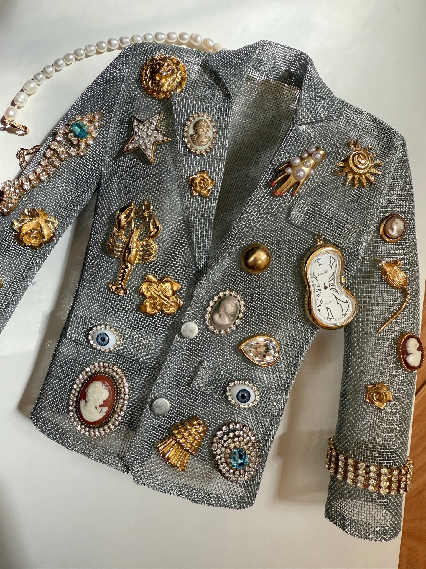Surrealist dream blazer necklace