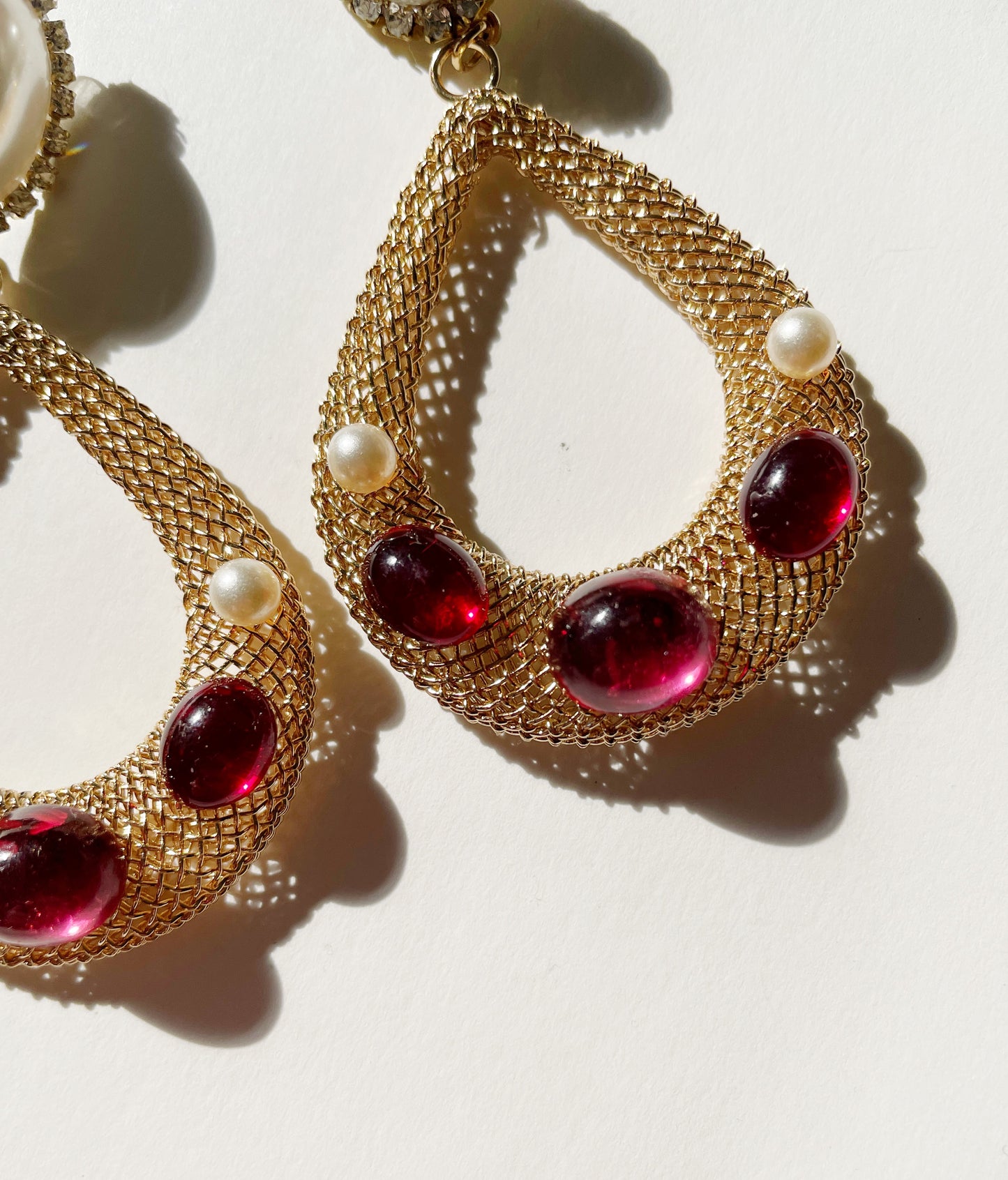 Hidden treasure mesh earrings