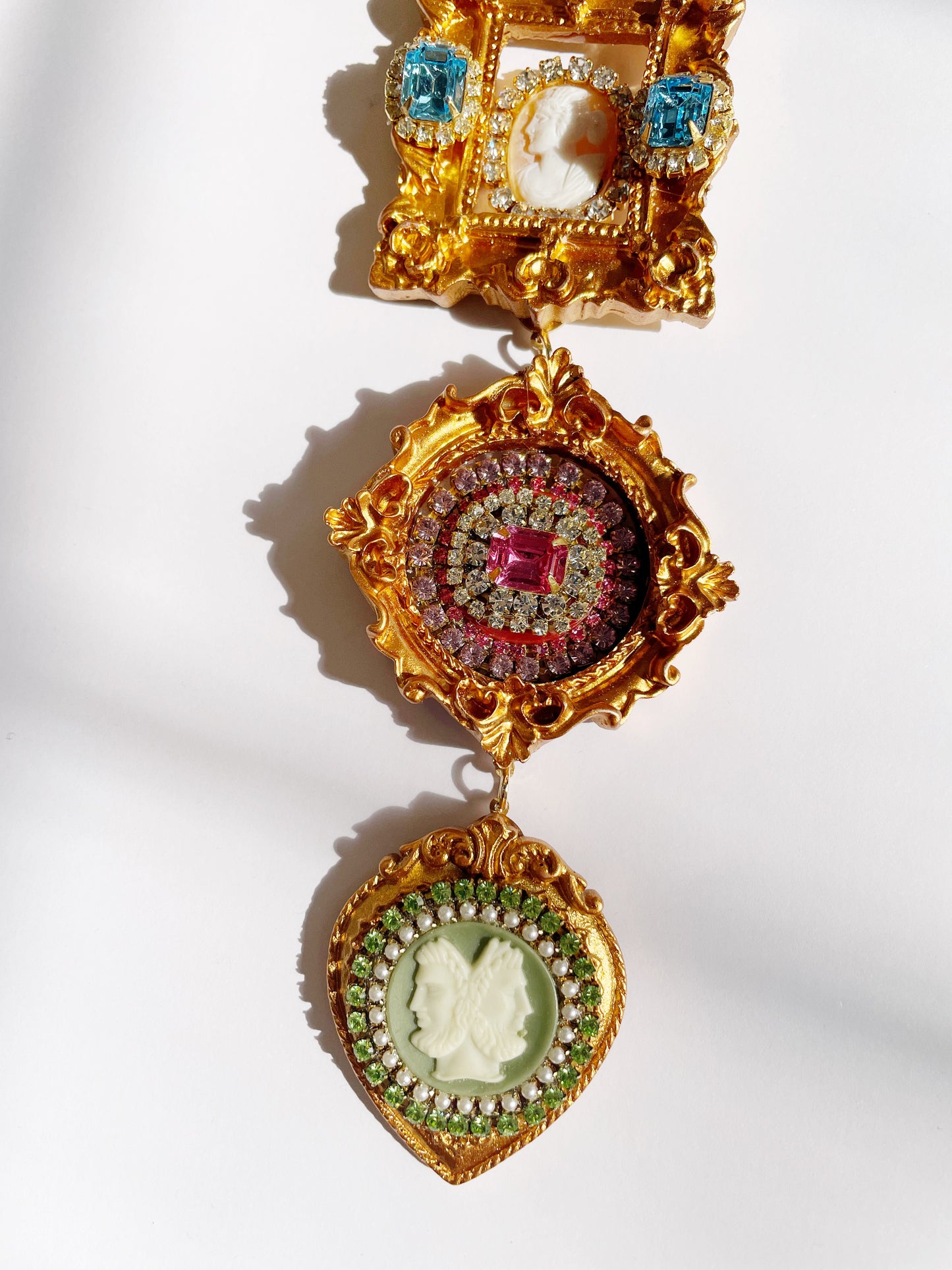 Miniature Marvels gallery wall tie necklace