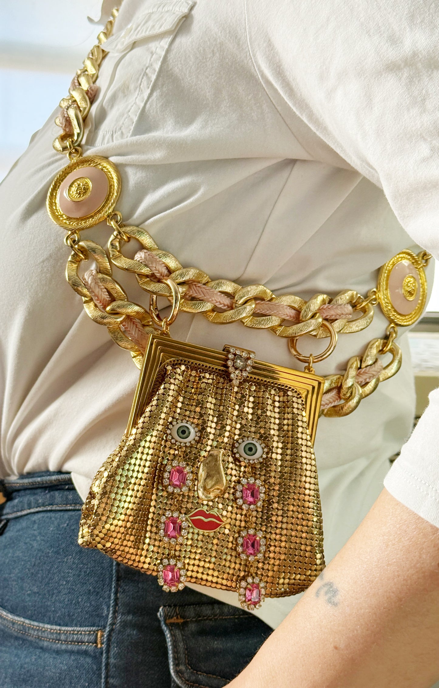 Ode to the master crybaby mini mesh purse belt