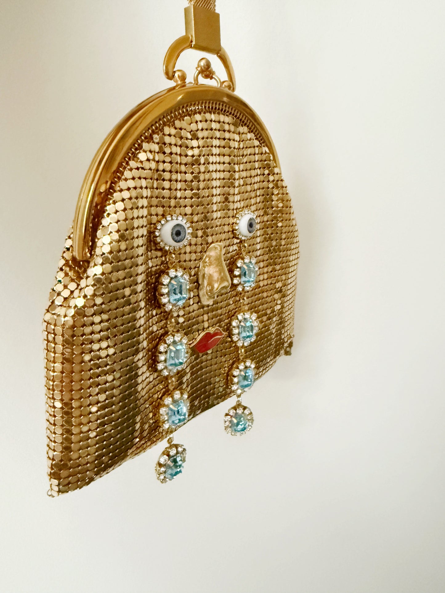 Ode to the master crybaby edition gold mesh purse