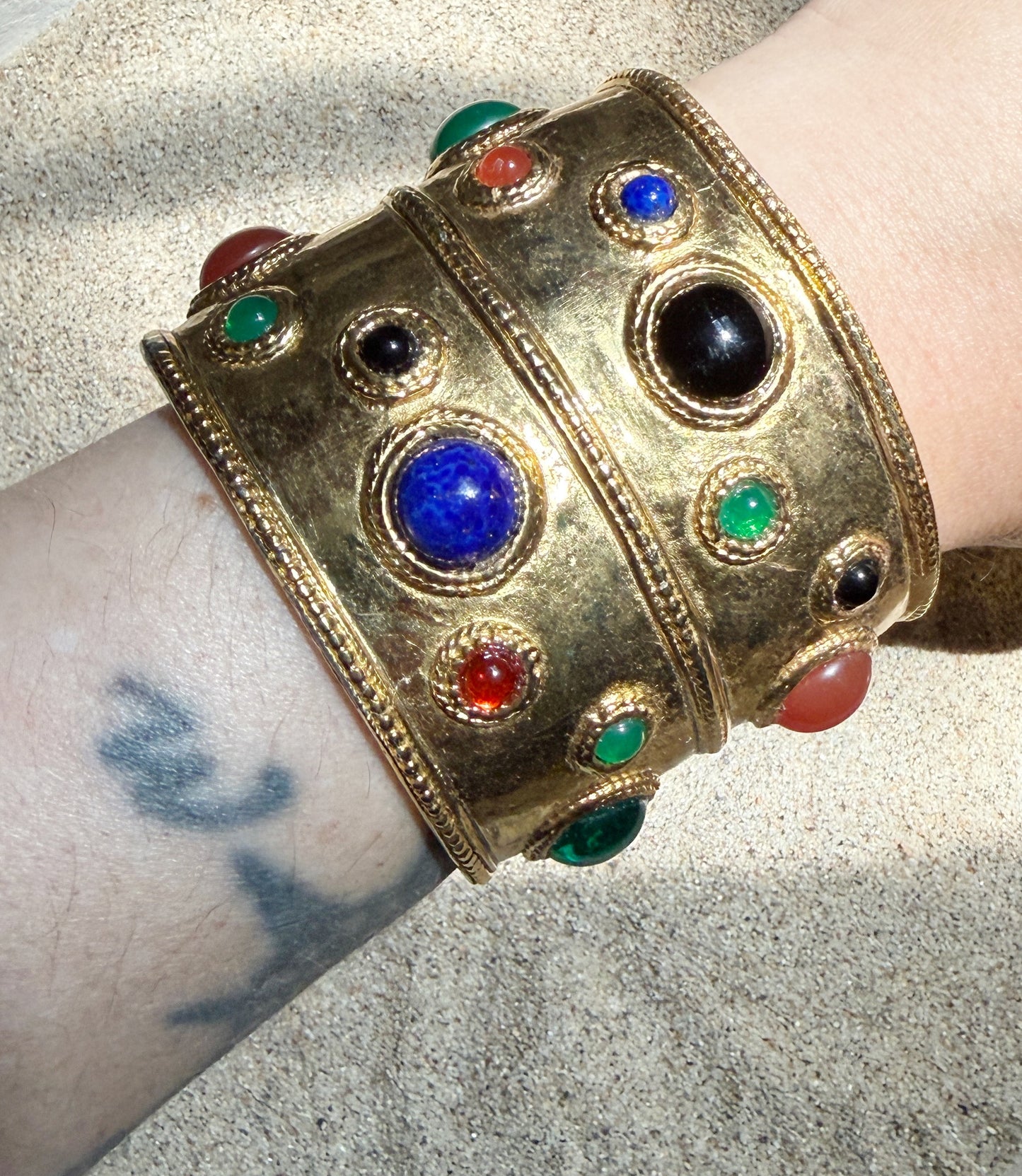 Vintage stone cuff