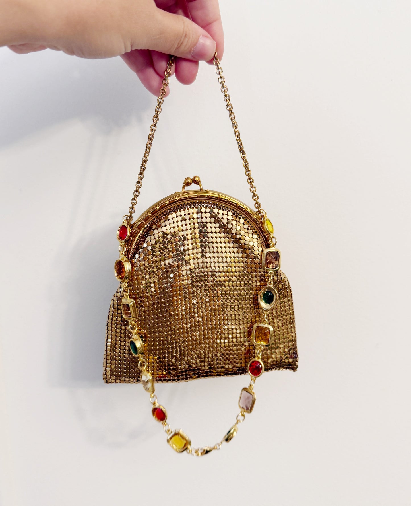 Ode to the master mini mesh purse necklace