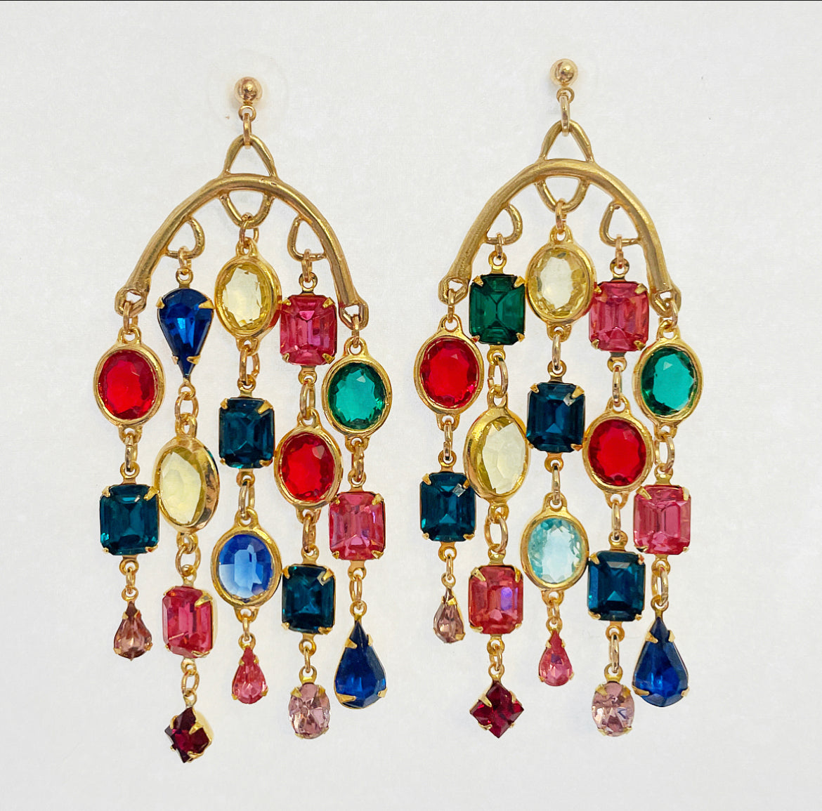 Rhinestone statement earrings