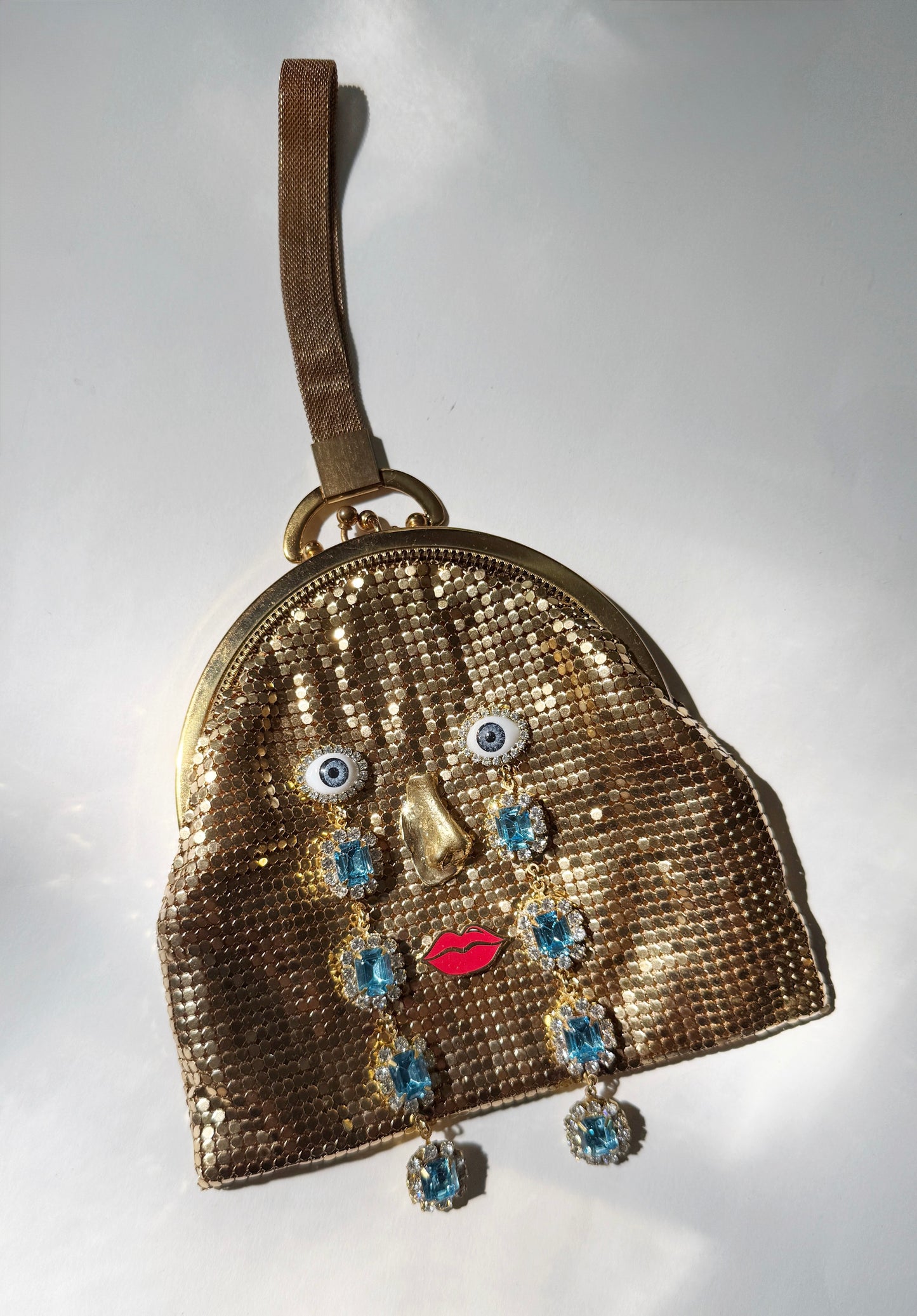 Ode to the master crybaby edition gold mesh purse