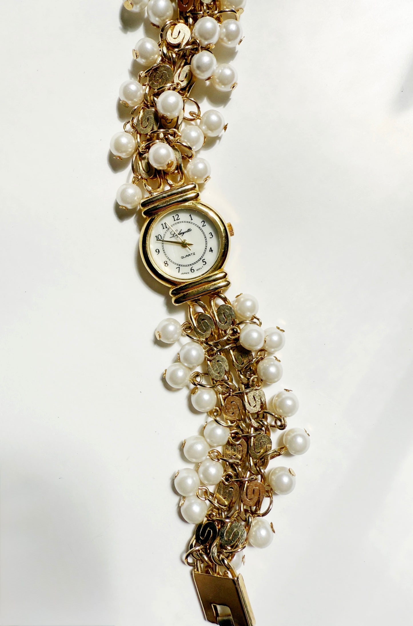 Vintage pearl chain watch