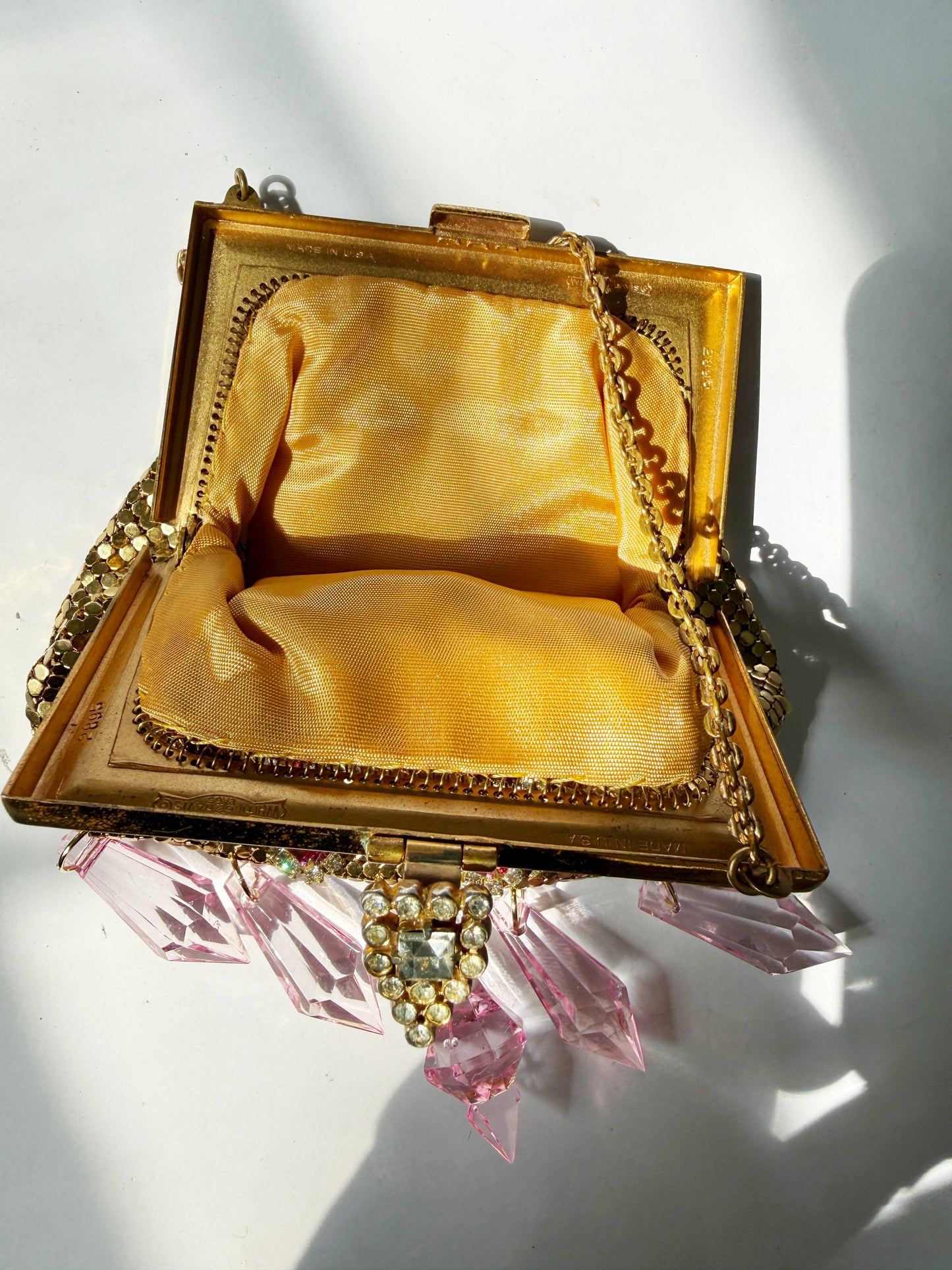 Ode to the master crybaby edition gold mesh fringe purse