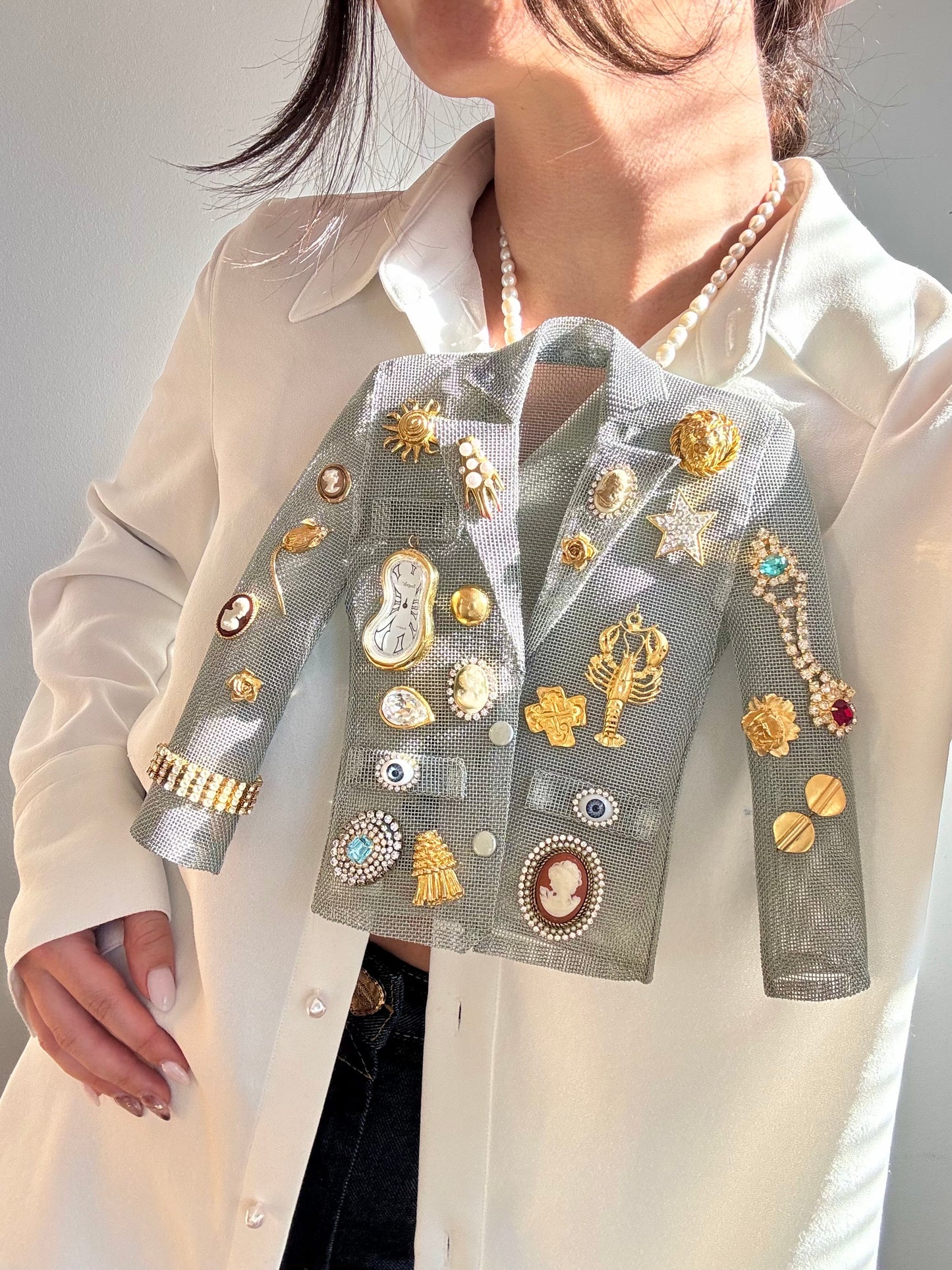 Surrealist dream blazer necklace
