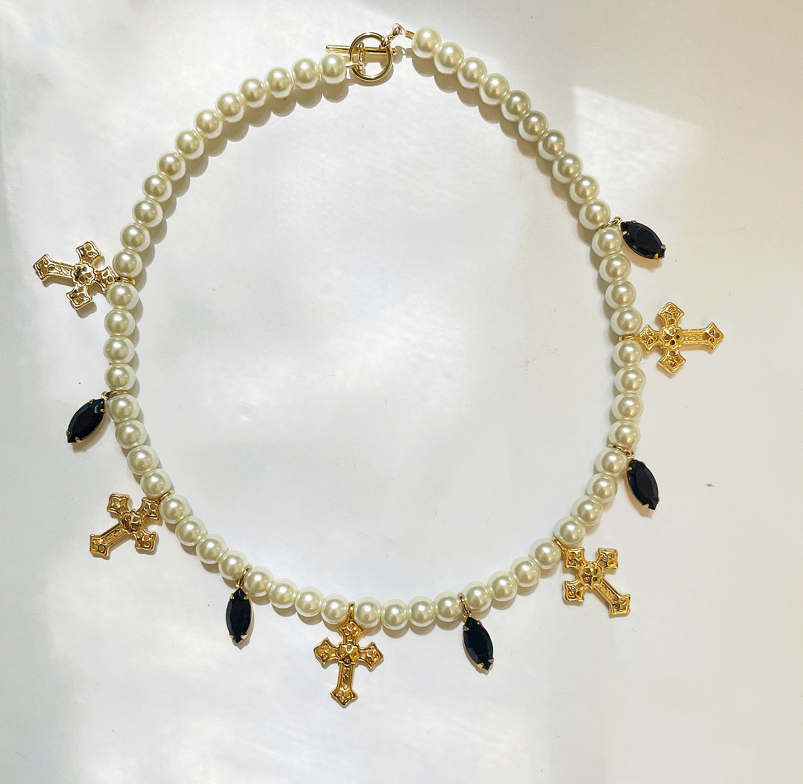 Gothic revival cross necklace