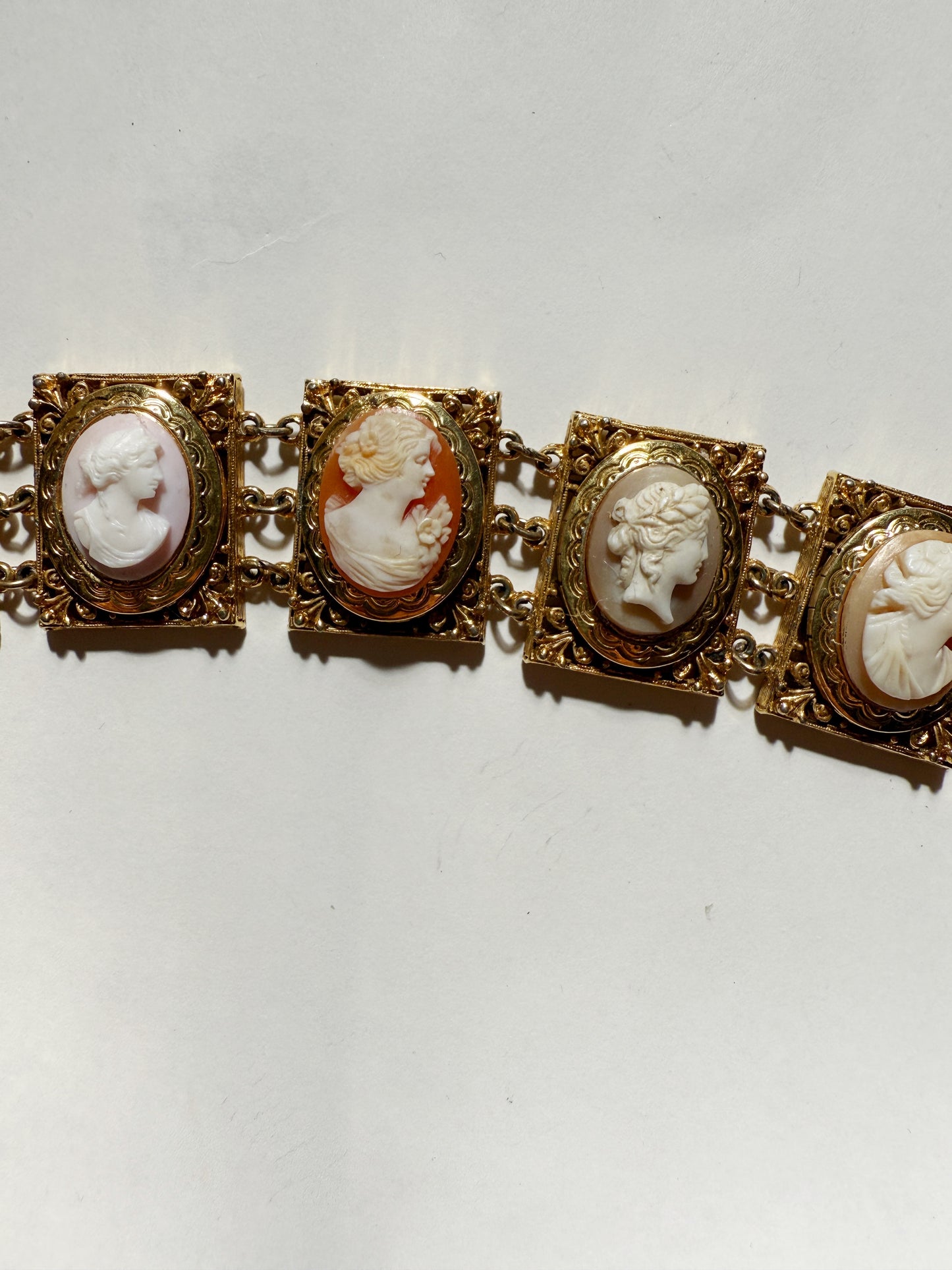 5 locket cameo bracelet