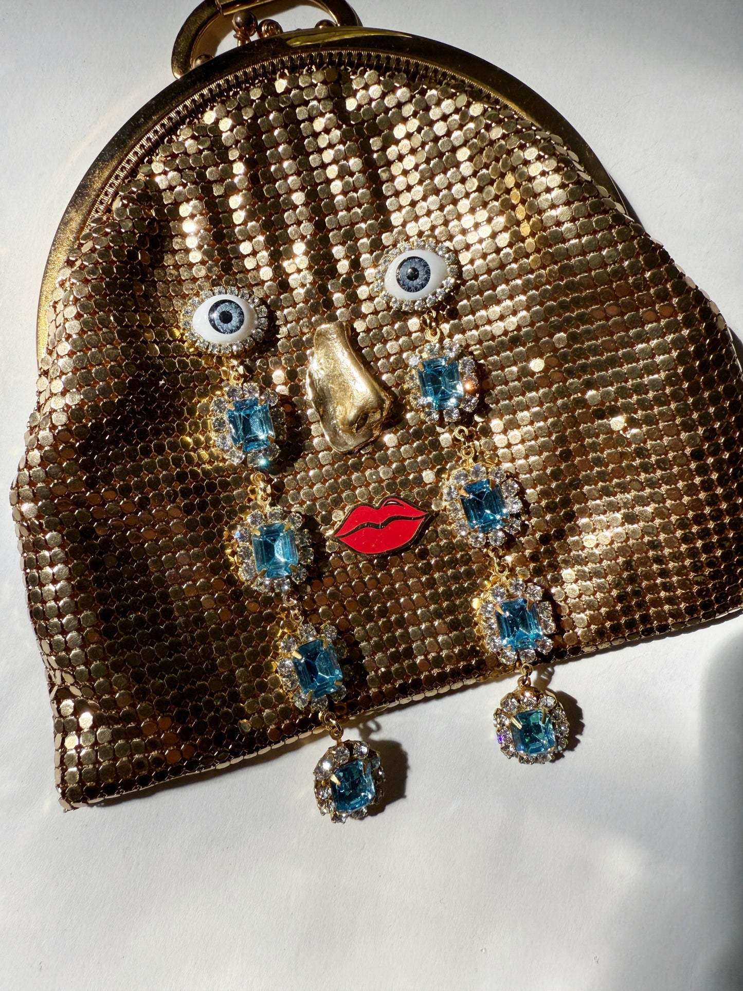 Ode to the master crybaby edition gold mesh purse