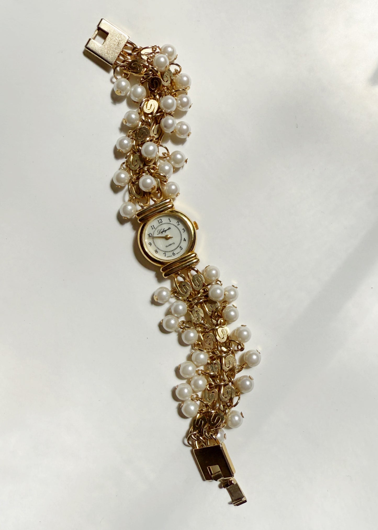 Vintage pearl chain watch
