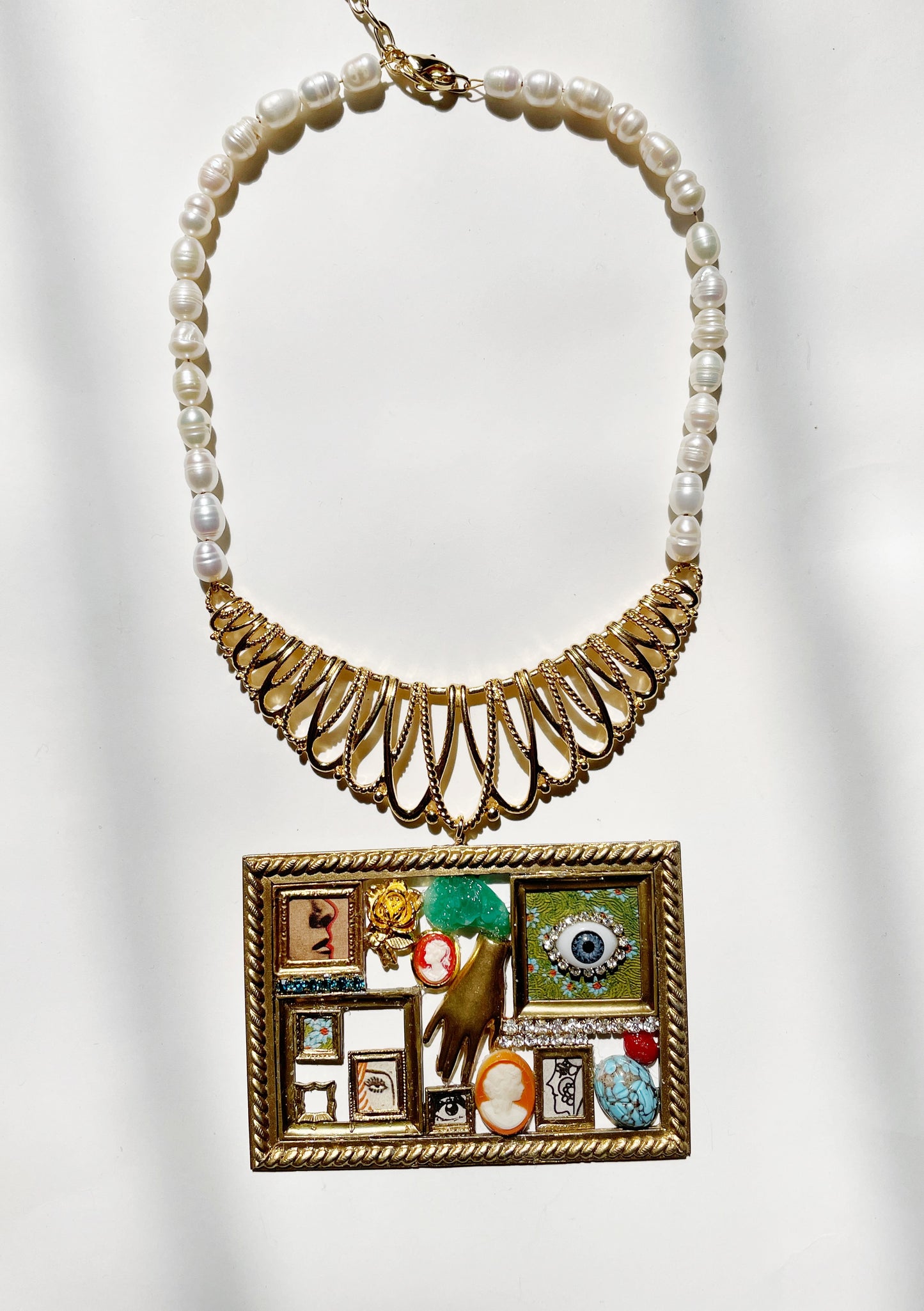 Miniature Marvels gallery wall necklace
