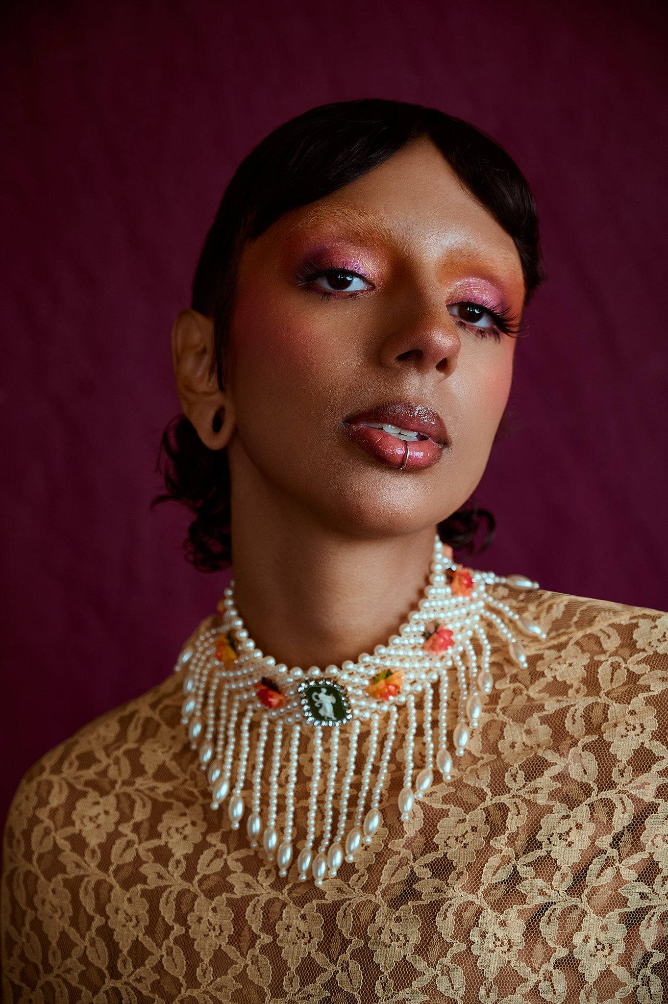 Desert Bloom cameo necklace