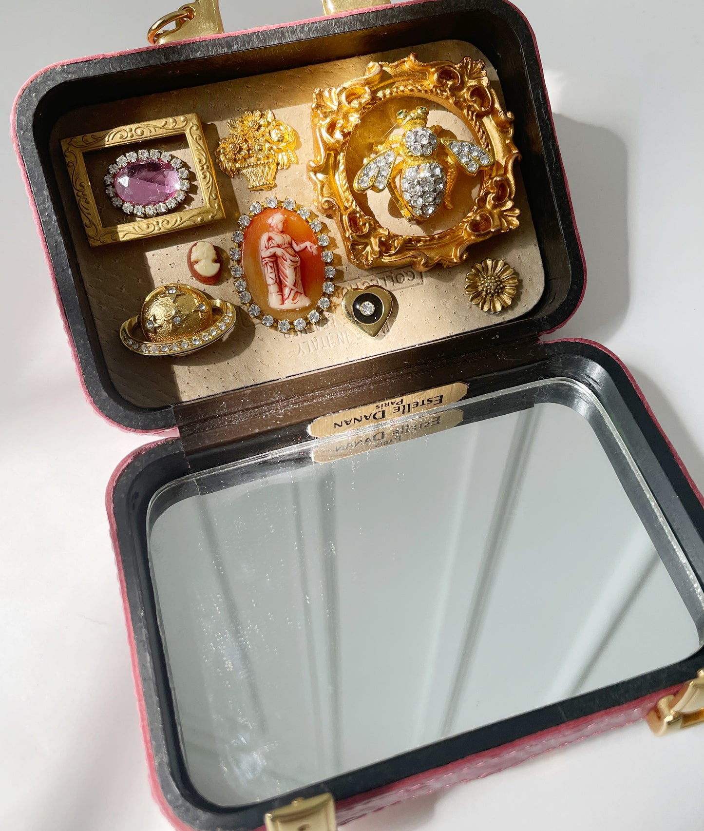 Miniature Marvels tiny pink leather compact purse