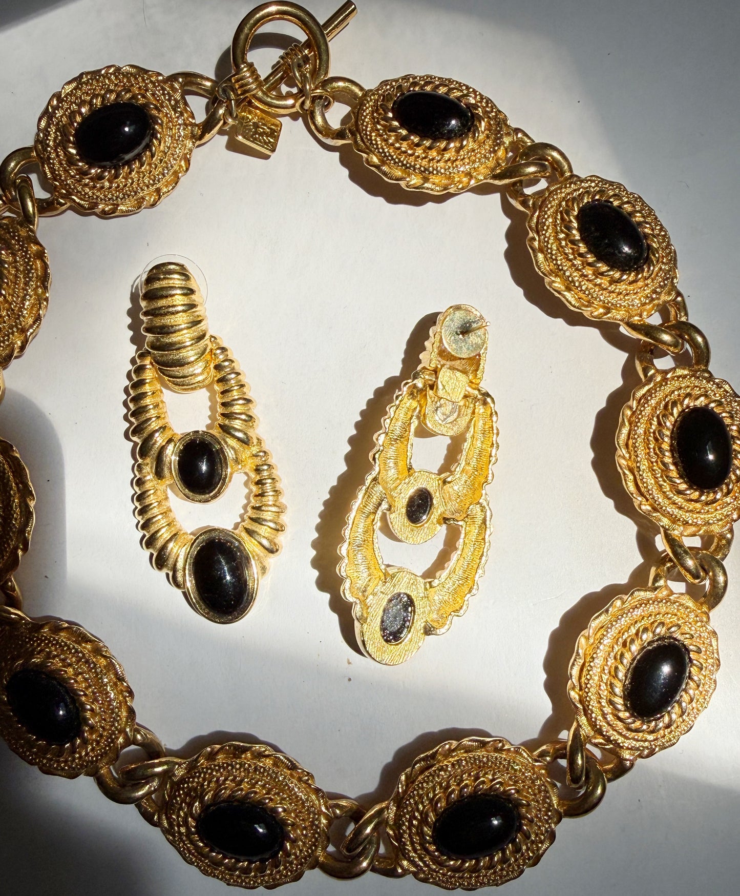 Vintage Anne Klein choker and earrings set