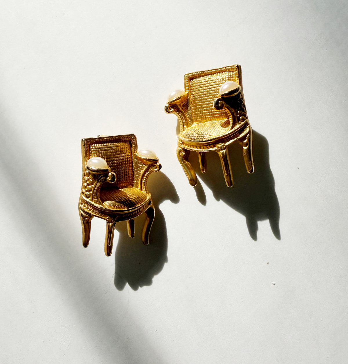 Karl Lagerfeld 1985 chair earrings