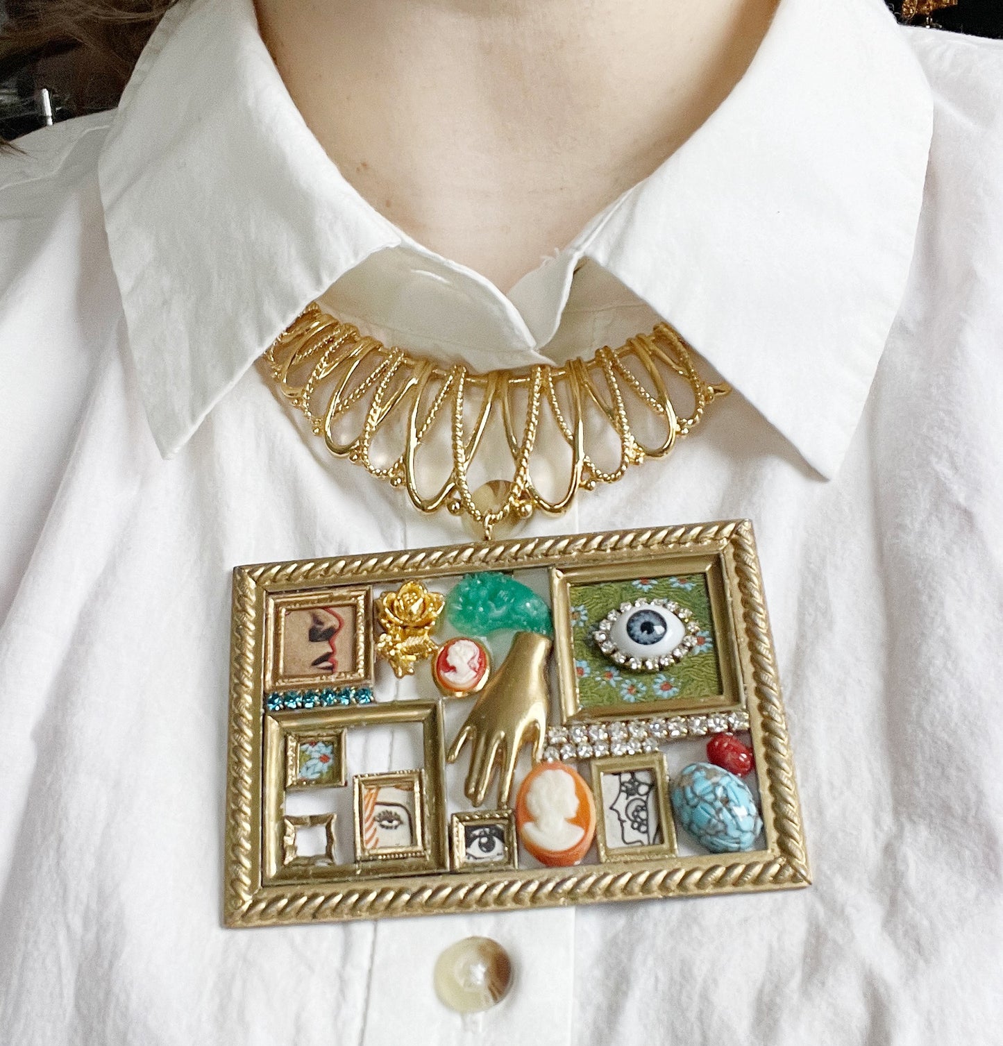 Miniature Marvels gallery wall necklace