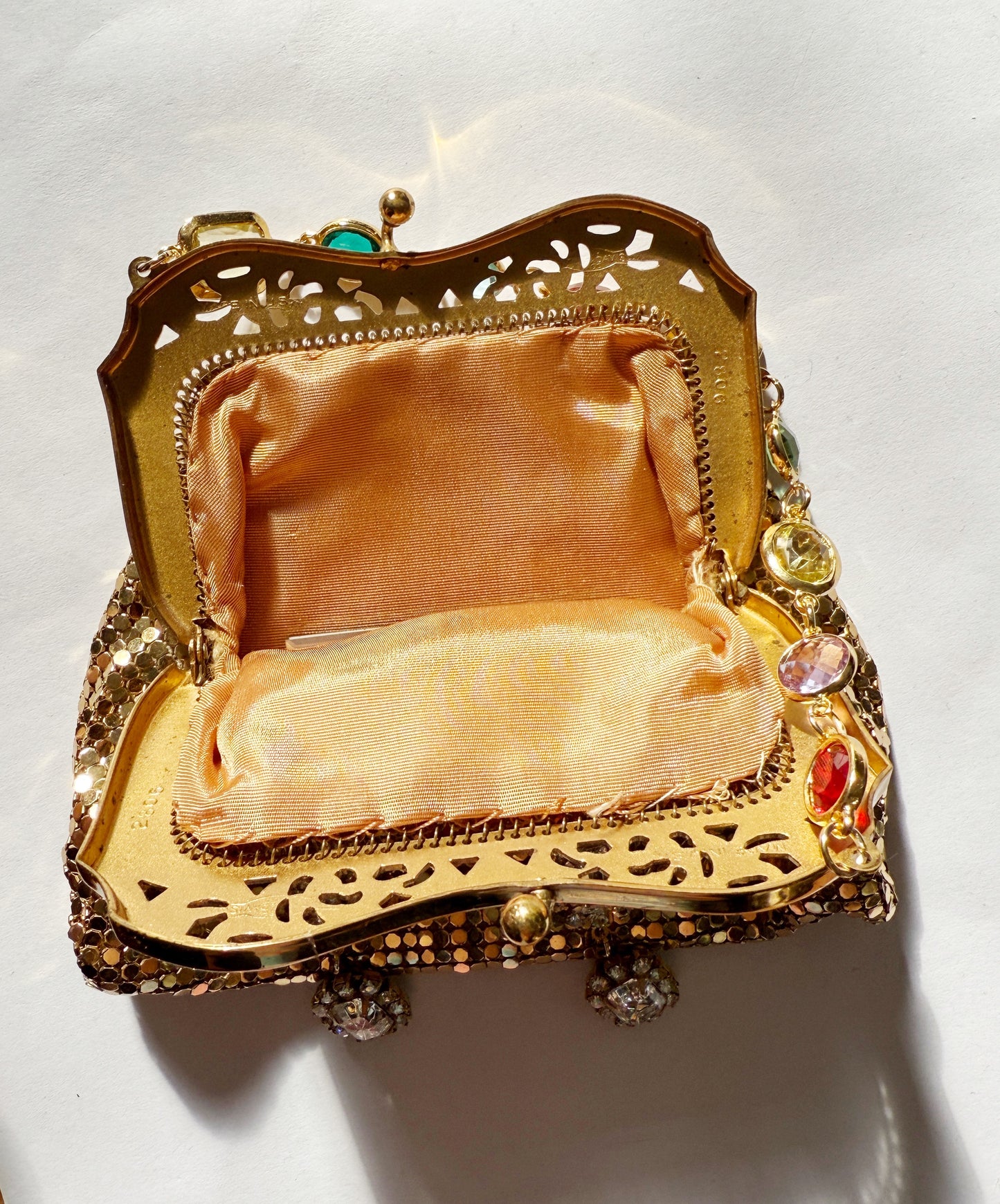 Ode to the master crybaby edition gold mesh purse