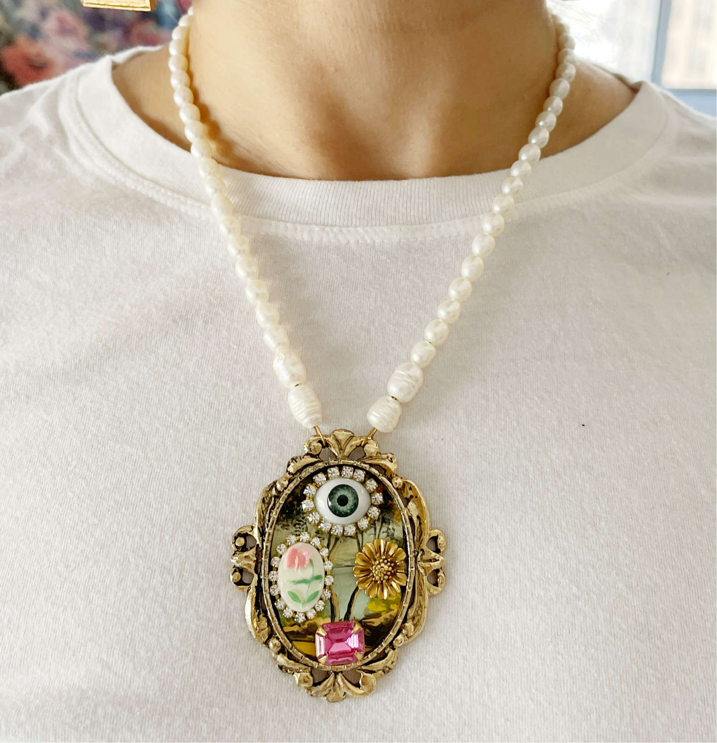 The Gallery Wall living painting necklace