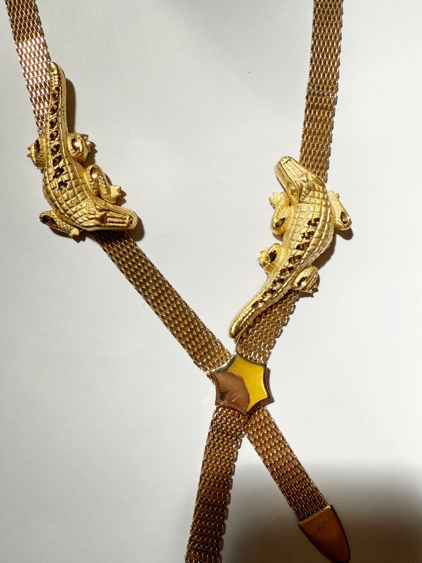Double alligator necklace