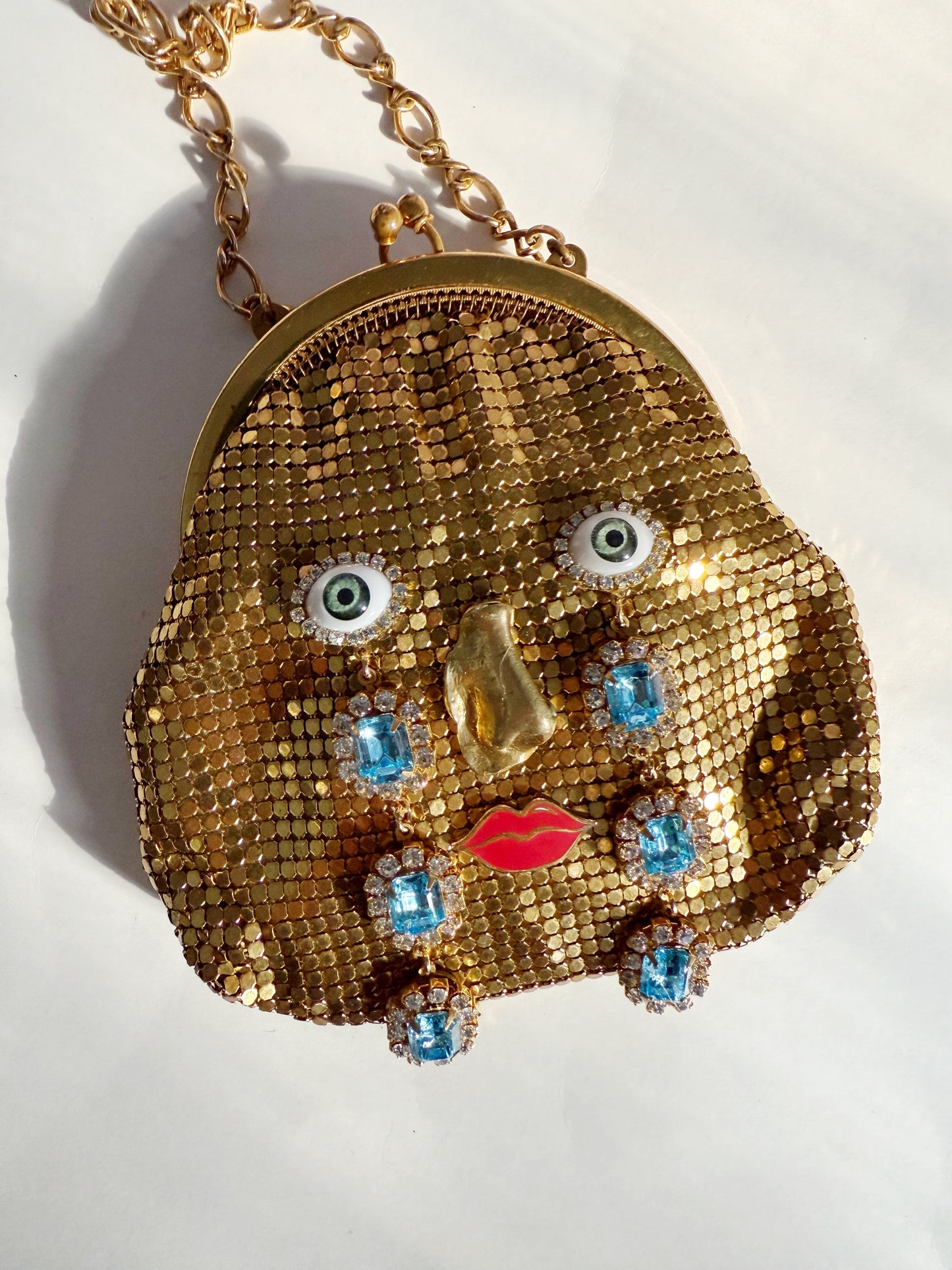 Ode to the master crybaby gold mesh purse