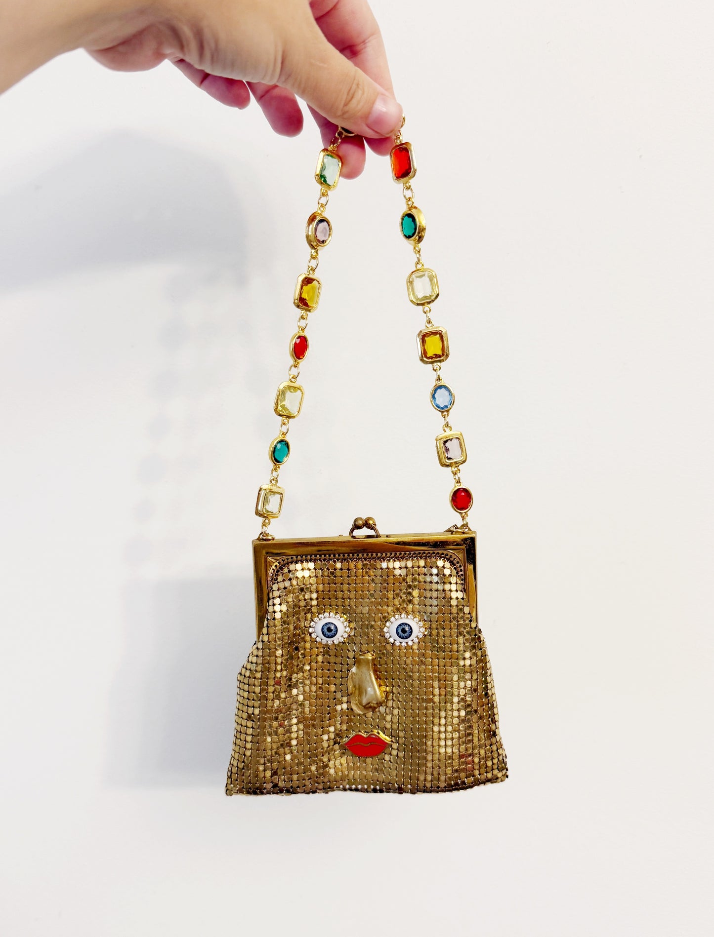 Ode to the master mini mesh purse necklace