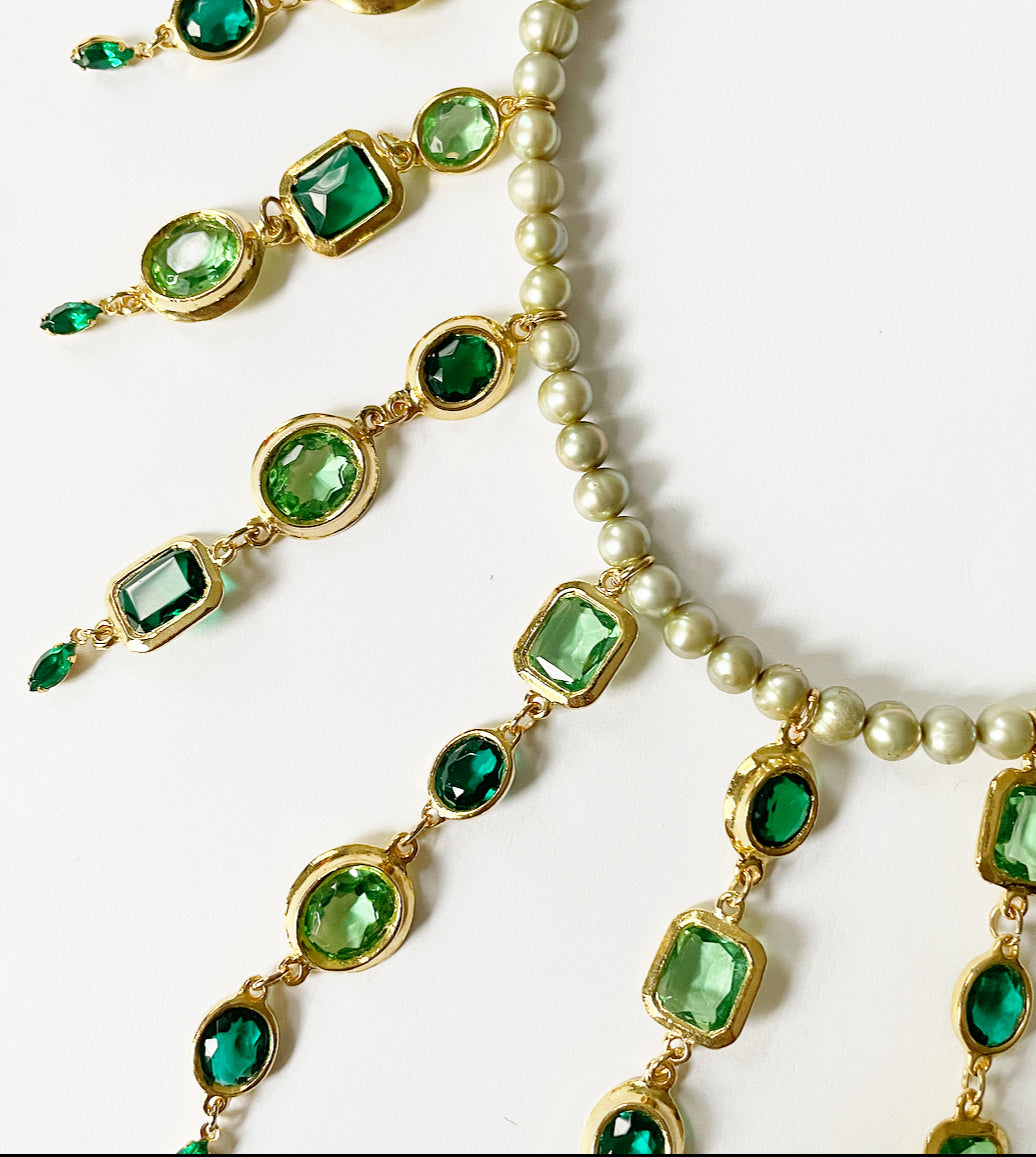 Green machine waterfall necklace