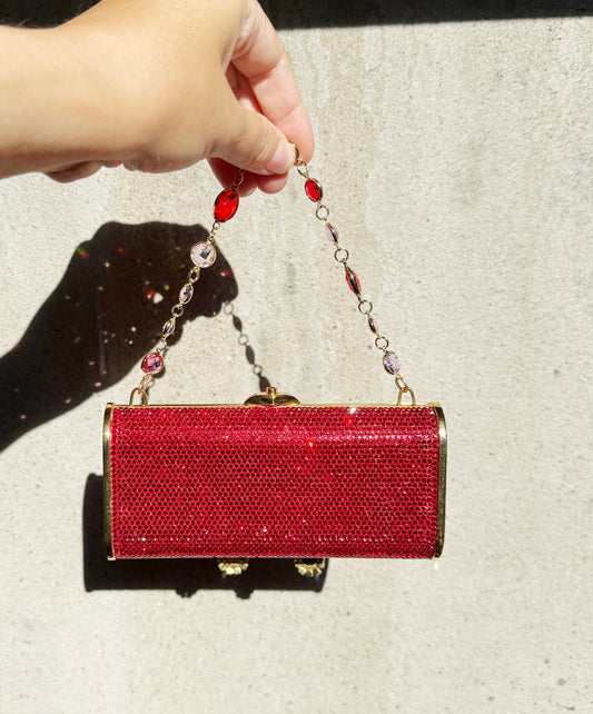 Ode to the master crybaby edition gold red Swarovski purse