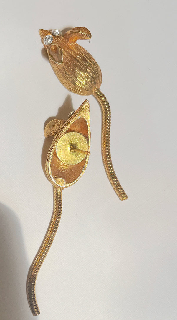 Vintage mouse earrings