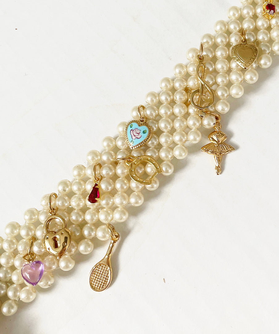Vintage revival charm belt