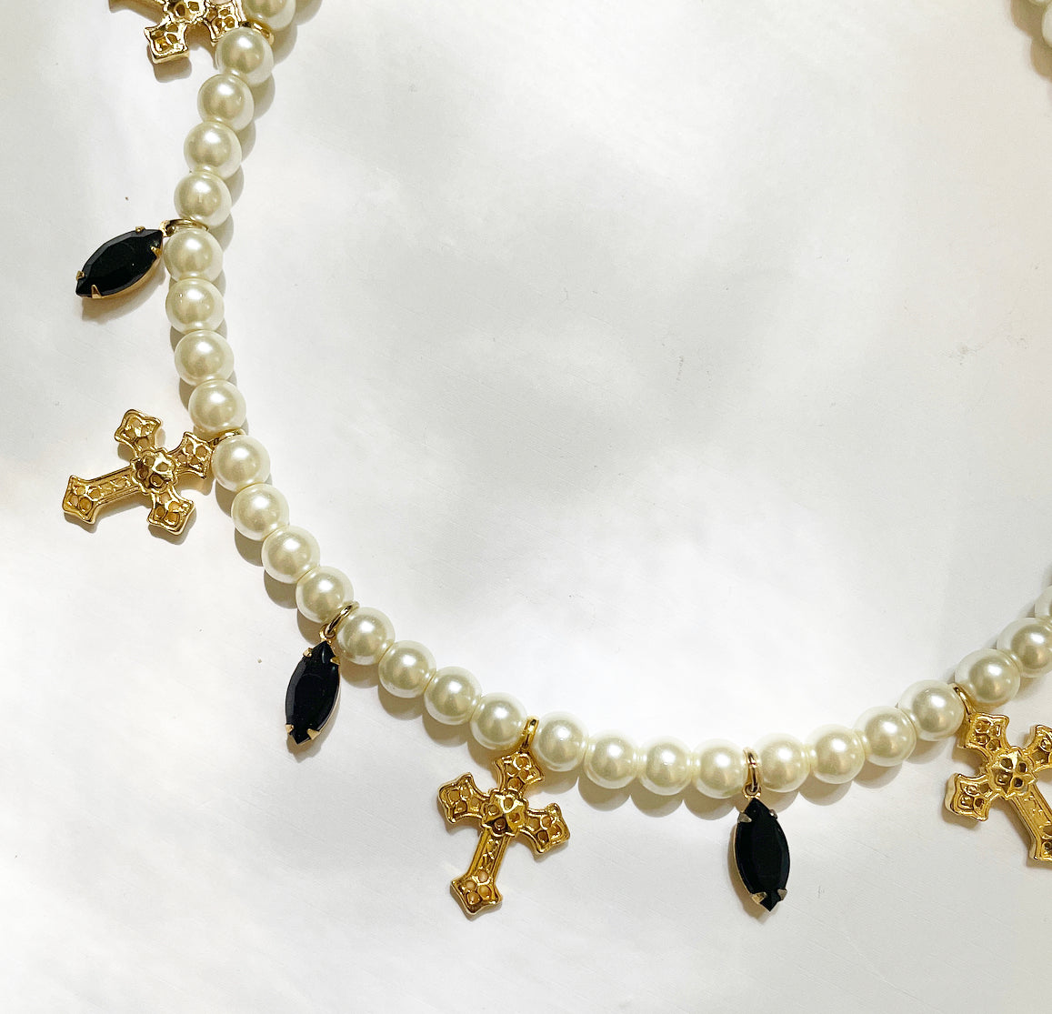 Gothic revival cross necklace
