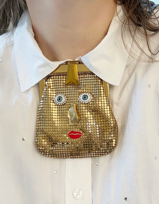 Ode to the master mini mesh purse necklace