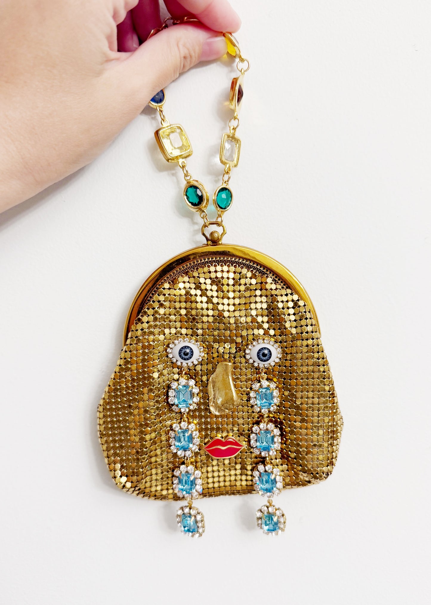 Ode to the master crybaby edition gold mesh purse