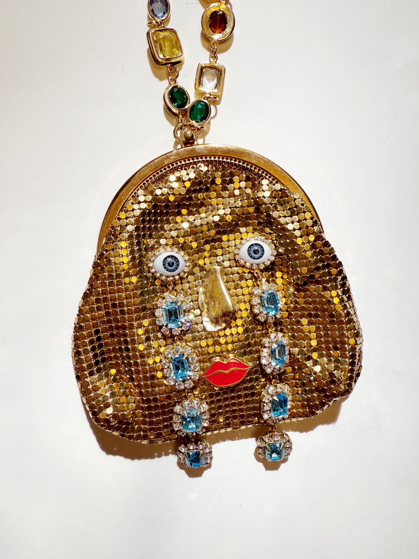 Ode to the master crybaby edition gold mesh purse