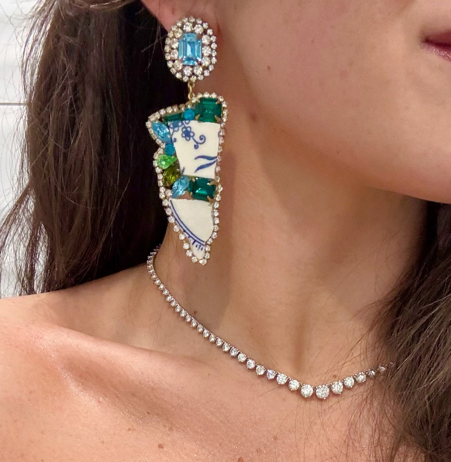 Dreamy pieces emerald garden earrings