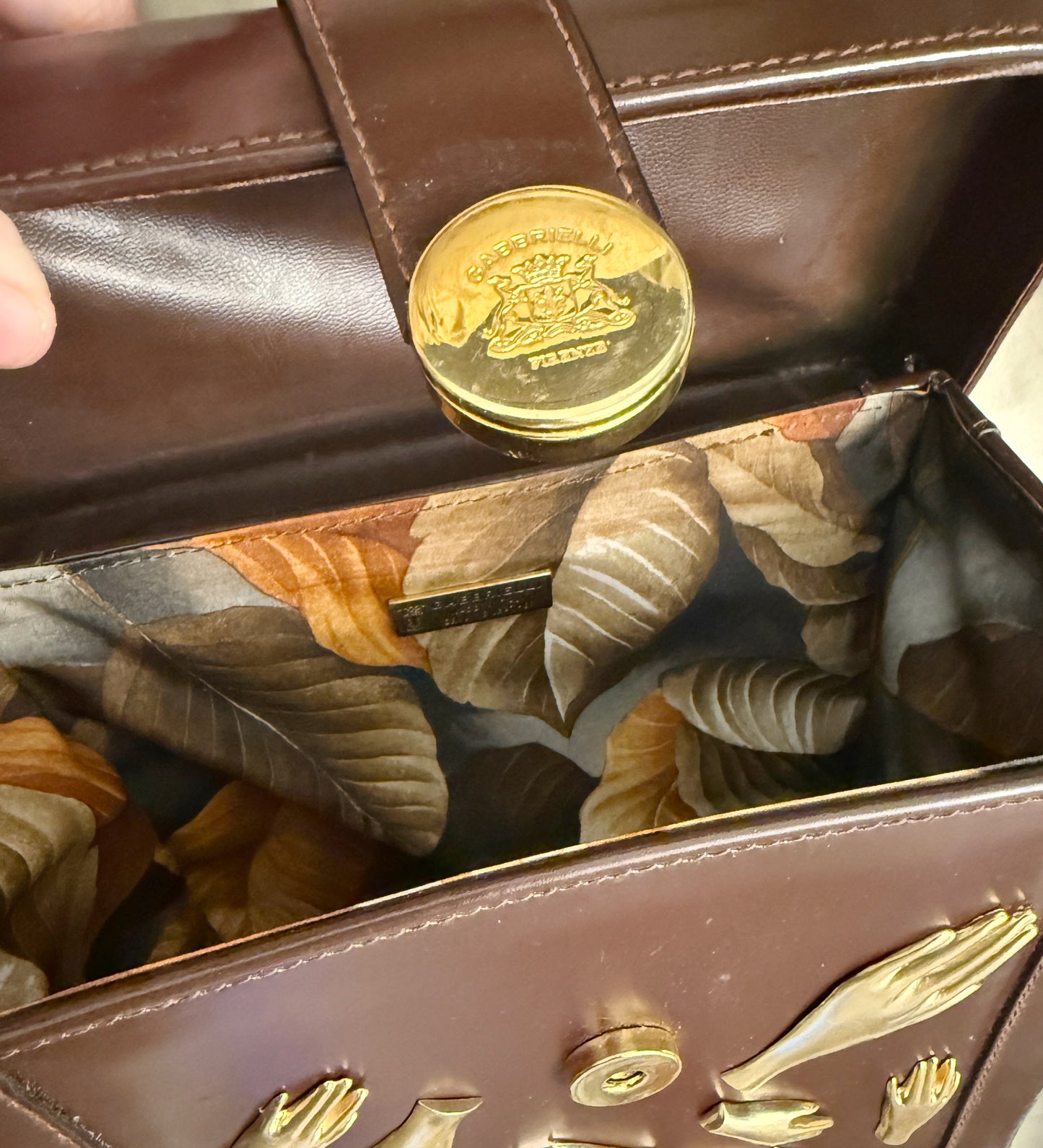 ALL HANDS IN leather purse