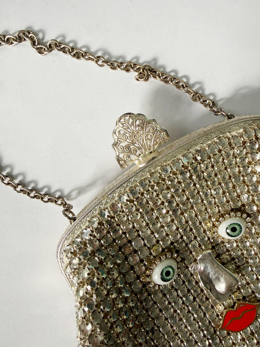 Ode to the master crybaby silver rhinestone purse