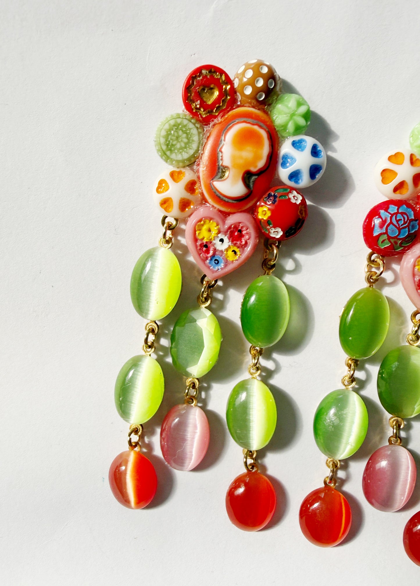 Cameo stone earrings