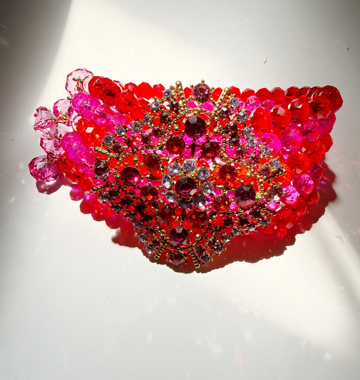 Very berry crystal rhinestone bracelet