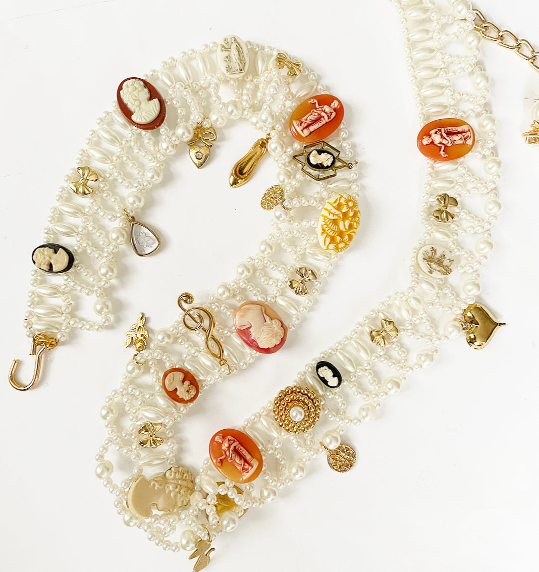Charming cameo belt