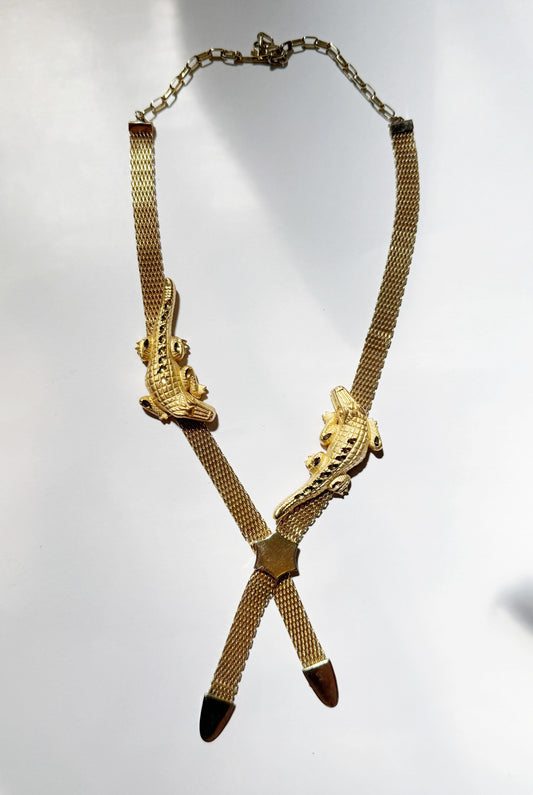 Double alligator necklace