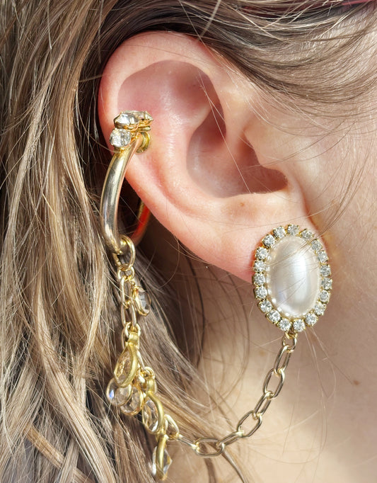 Hidden treasure studs and cuff combo