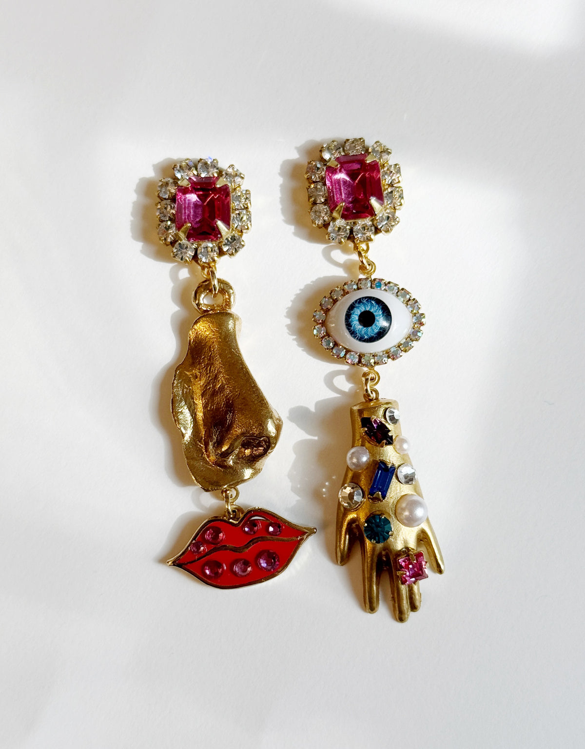 Ode to the master earrings: pink confetti edition
